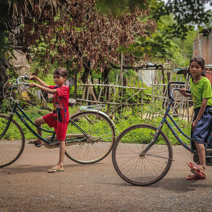 Children, countryside, Cambodia