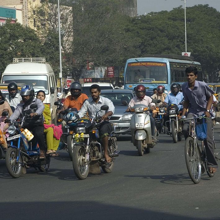 Traffic in Chennai Traffic, Chennai, India