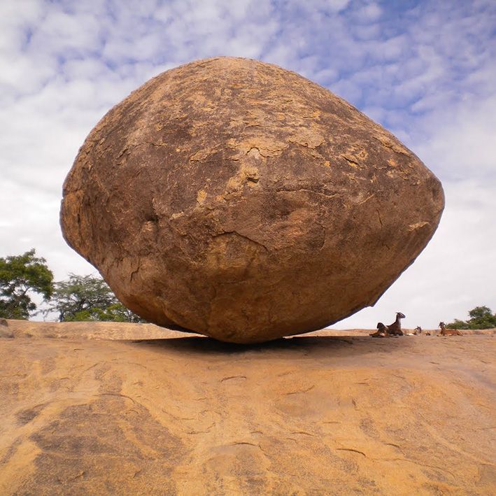 Krishna’s Butter Ball, Mahabalipuram, India