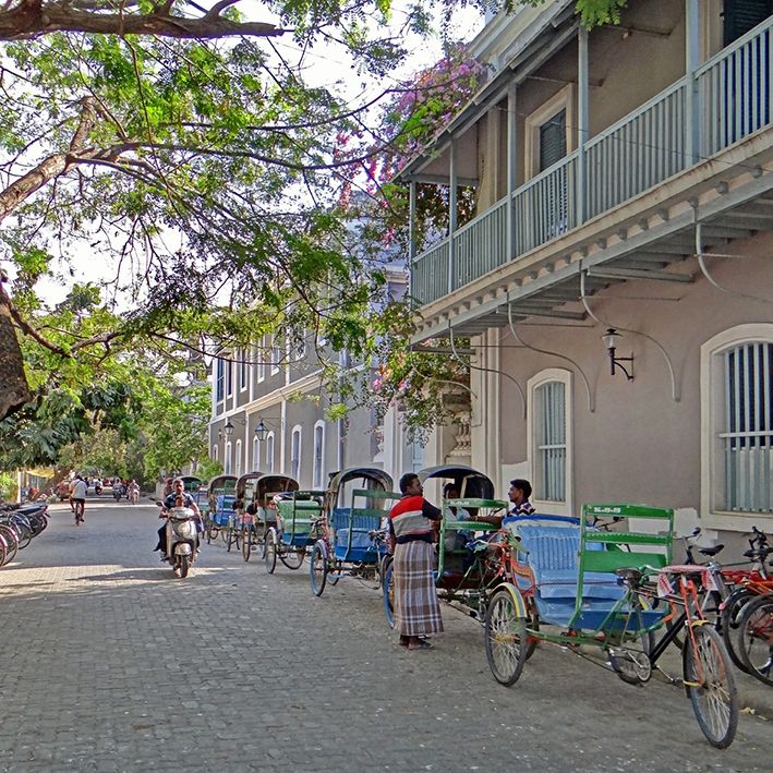 Francois martin street, Pondicherry, India