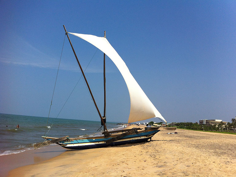 Negombo beach boat