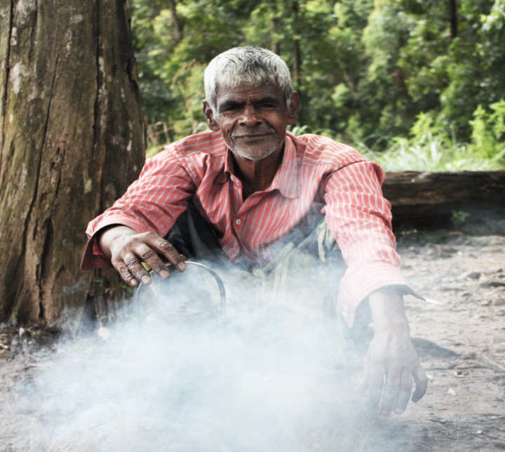 Man cycling in Sri Lanka