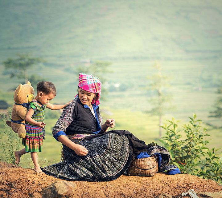 Hmong family in Sapa in Vietnam Vietnam, Sapa, Hmong Family